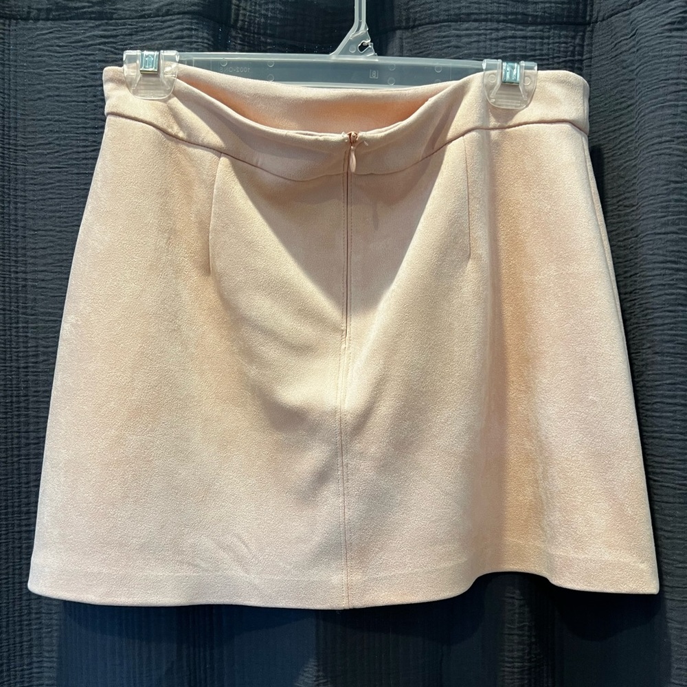 Pink Suede Skirt